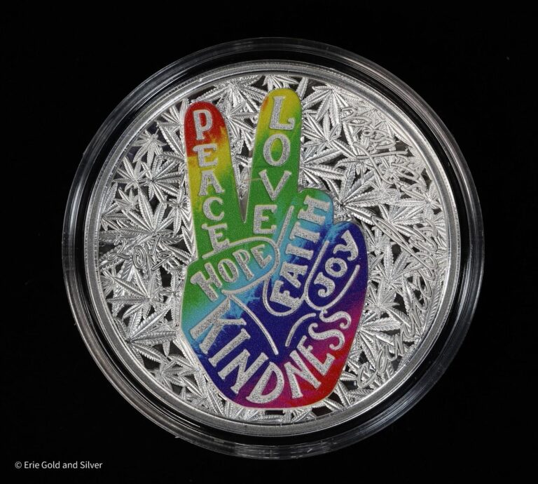 Read more about the article 2019 Benin Peace and Love 1 oz Silver Proof Coin in OGP w/ COA