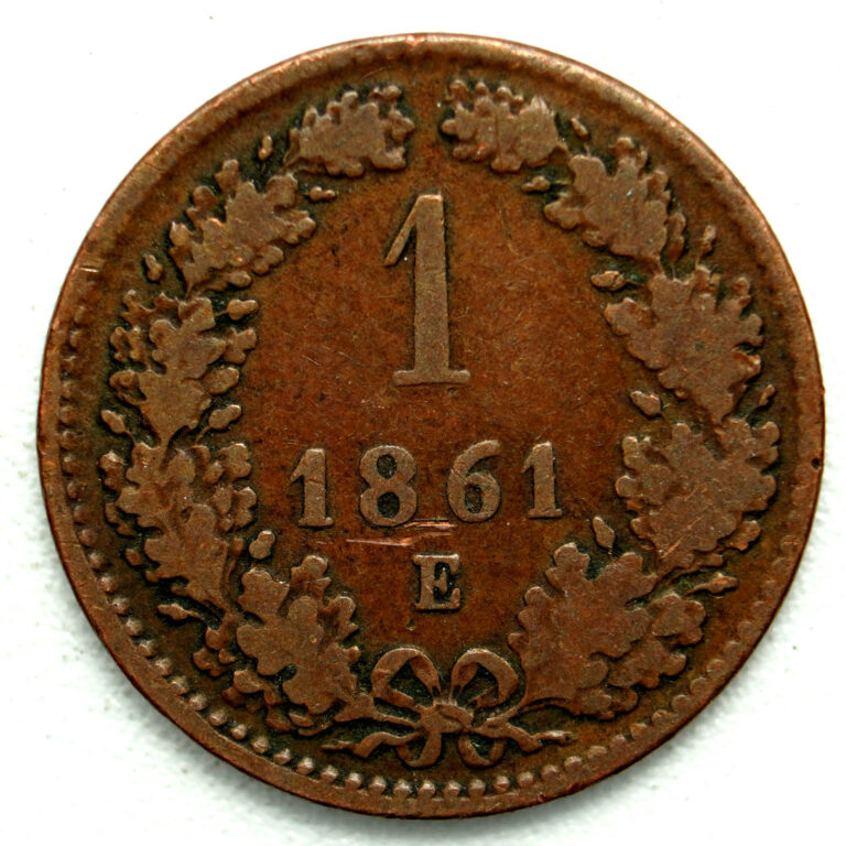 Read more about the article 1861″E” Austro-Hungarian Monarchy 1 Kreuzer Coin  km2186 – Nice Coin 🇦🇹
