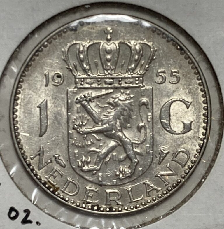Read more about the article 1955 Netherlands 1 Gulden Silver Coin – High Grade – Ships Free
