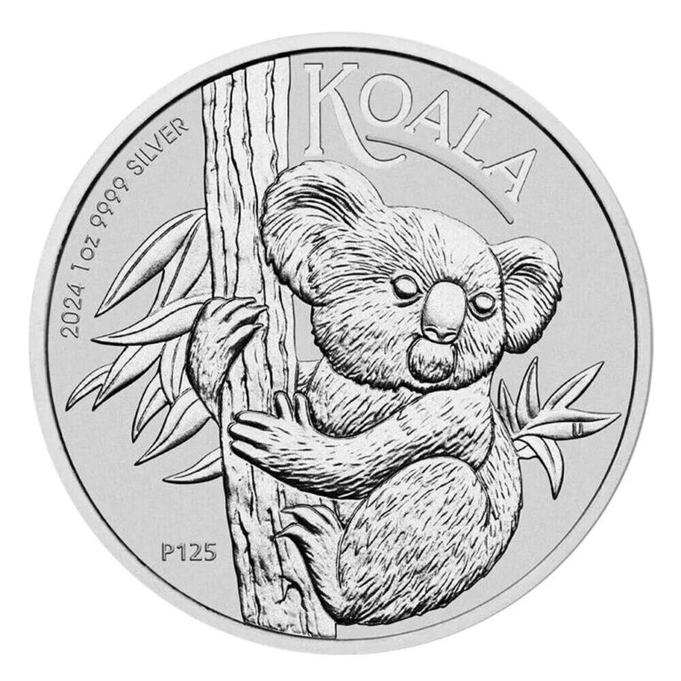 Read more about the article 1 oz .9999 Silver Australian Koala P125 Coin – Perth Mint – BU in Capsule