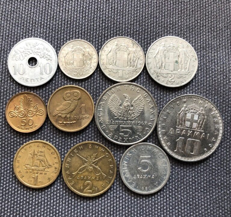 Read more about the article Greece 🇬🇷 Lot Of 11  World Foreign Coins