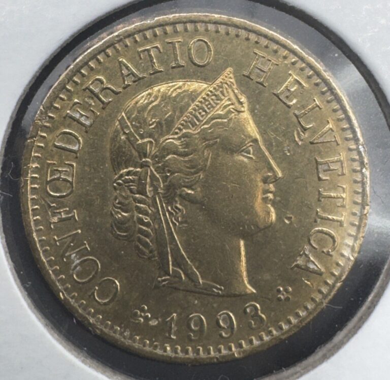 Read more about the article Switzerland • 1993 B • 5 Rappen •🇨🇭• BU  UNC Gem Details • World Money