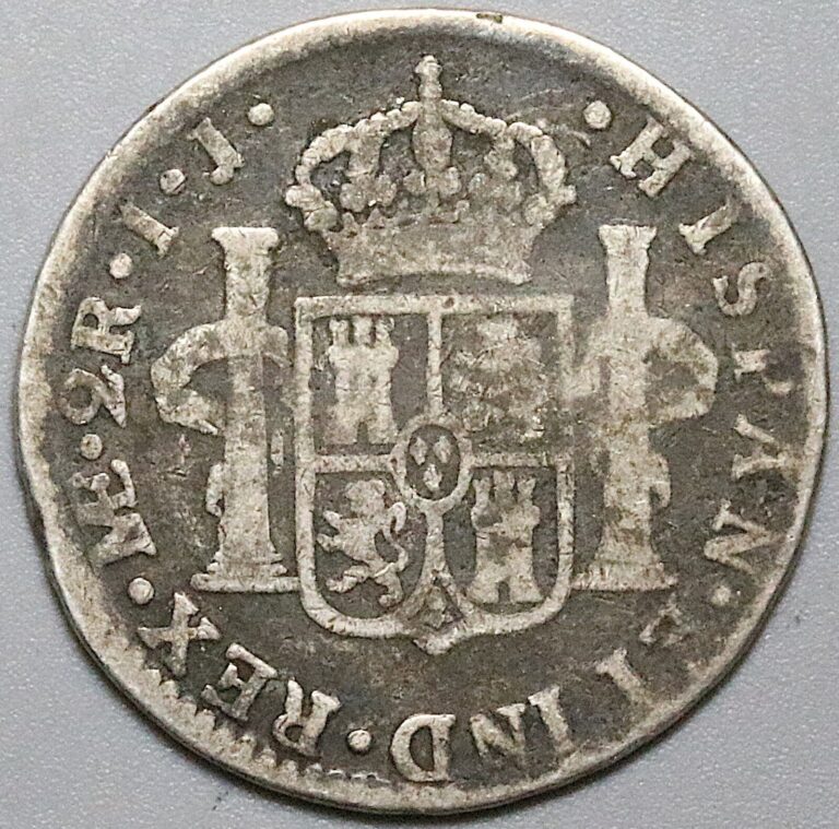 Read more about the article 1799 LIMAE IJ Peru 2 Reales Charles IV Spain Colonial Coin (24090604R)