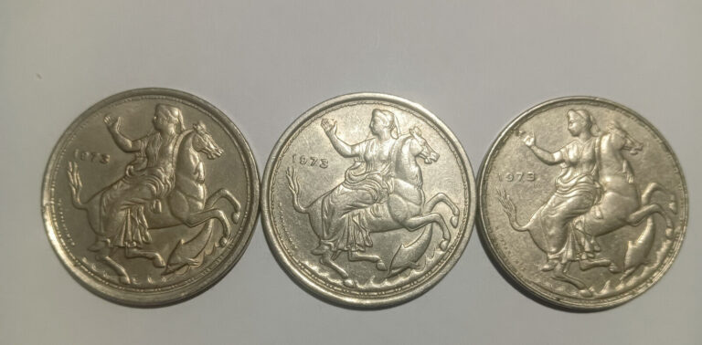 Read more about the article Greek drachmae coin of 20 (3pcs)