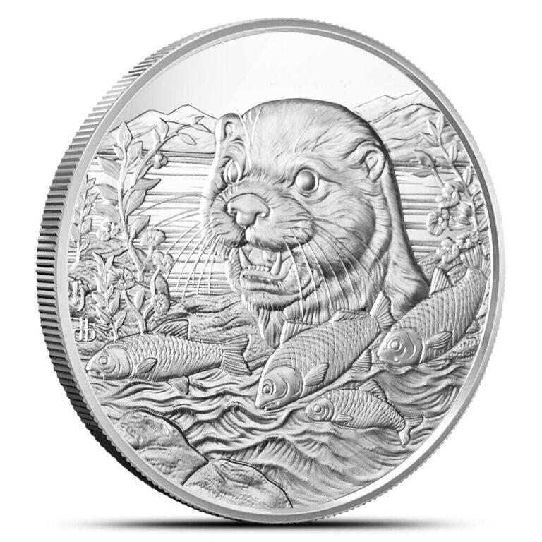 Read more about the article 2024 1 oz Cameroon Silver Otter Coin (Proof-Like  Capsule  CoA)