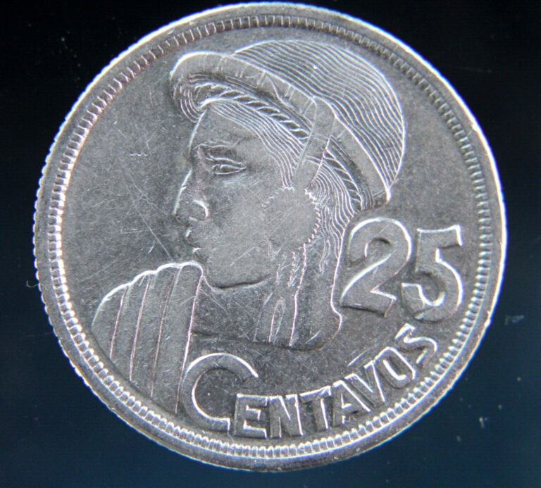 Read more about the article Guatemala  25 Centavos  1956  silver coin  0.720