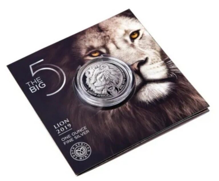 Read more about the article 2019 SOUTH AFRICA BIG FIVE LION 1 OZ SILVER COIN BU SEALED IN BLISTER PACK
