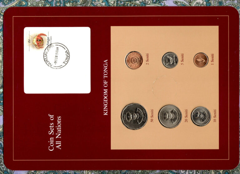 Read more about the article Coin Sets of All Nations Tonga UNC 1 2 5 10 20 50 Seniti 1981 9MY88