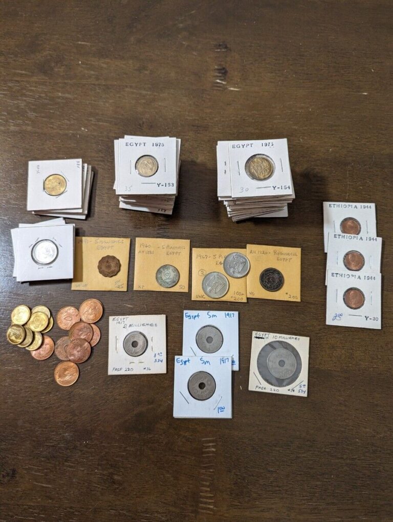 Read more about the article Egypt and Ethiopia and Sudan Lot of 85 Coins