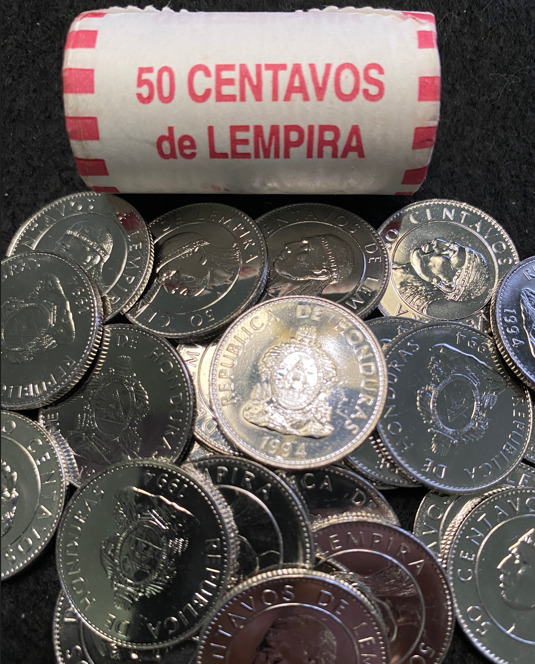 Read more about the article Honduras 50 Centavos 1994 KM84.a1 25 Coins Roll UNC World Coins