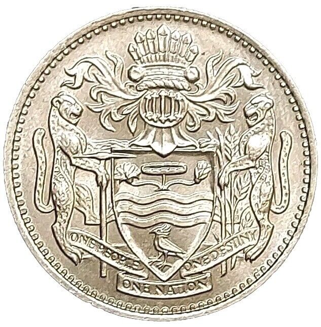 Read more about the article 1967 Guyana 25 Cents UNC Vintage Coin KM 34 Uncommon Sought-after World Coin