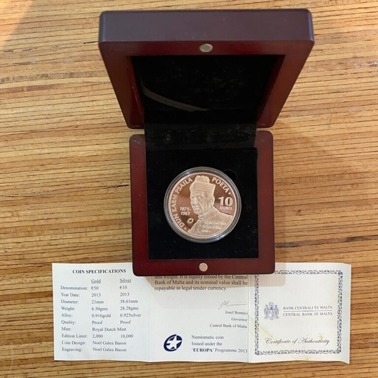 Read more about the article 2013 Malta Dun Karma Psaila €10 Silver Proof Coin Box and Certificate