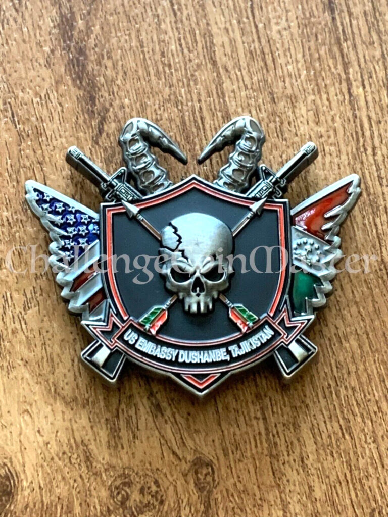 Read more about the article E75 Marine Security Guard Detachment Dushanbe Tajikistan Embassy Challenge Coin