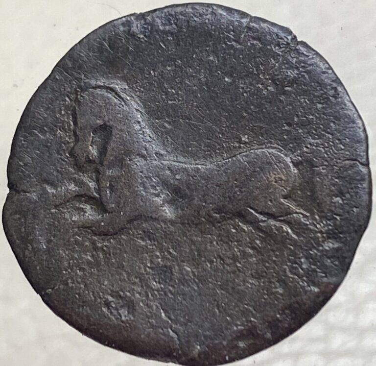 Read more about the article Ancient Numidian Empire Coin 203 BC-148 BC Micipsa Numidia Roman Punic War Era