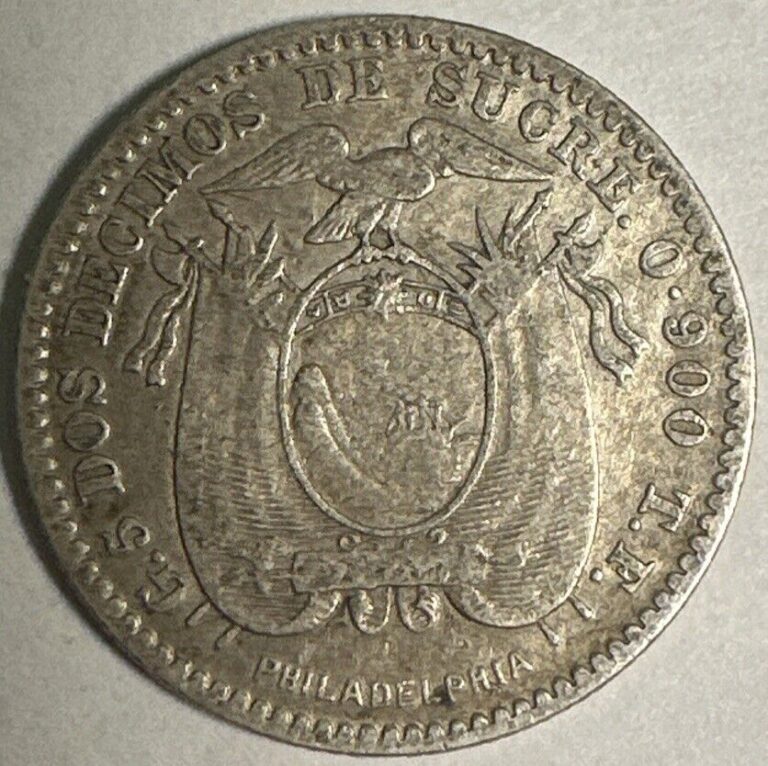 Read more about the article Ecuador Silver 1895 2 Decimos Coin