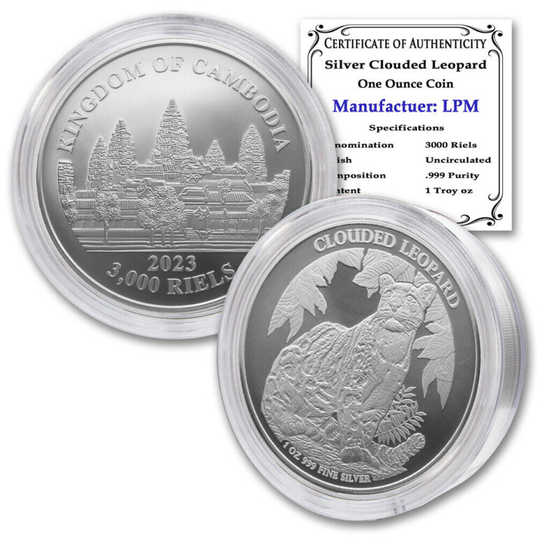 Read more about the article Cambodia 2023 1oz Silver Clouded Leopard Brilliant Uncirculated Cert Capsule