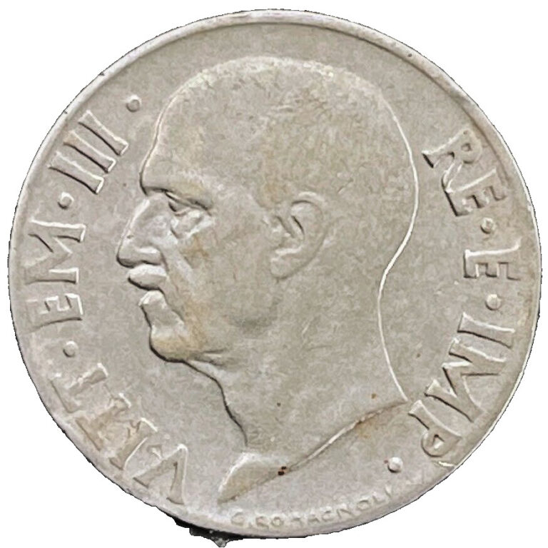 Read more about the article 1940 Italy Coin 20 Centesimi KM# 75b 20c Italian Coins Exact Shown Free Shipping