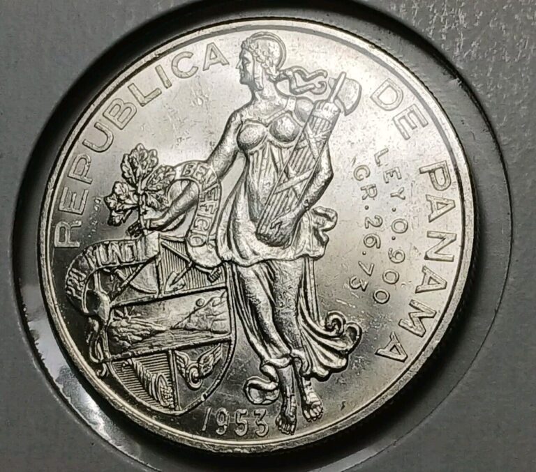 Read more about the article 1953 Panama One Balboa Silver Crown (UNC) Low Mintage!!
