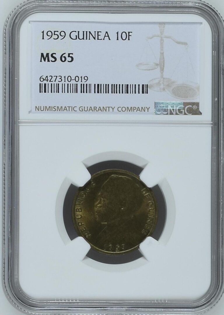 Read more about the article GUINEA 10 Francs 1959 NGC MS65 Sekou Toure