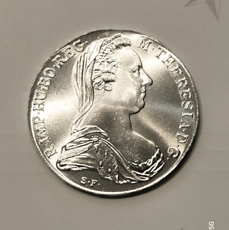 Read more about the article 1780 Austria Maria Theresa Thaler Restrike Silver Coin  – GEM BU !