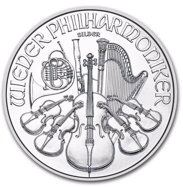 Read more about the article 2023 1 oz Austria    Silver Philharmonic Coin .999 Fine Silver BU