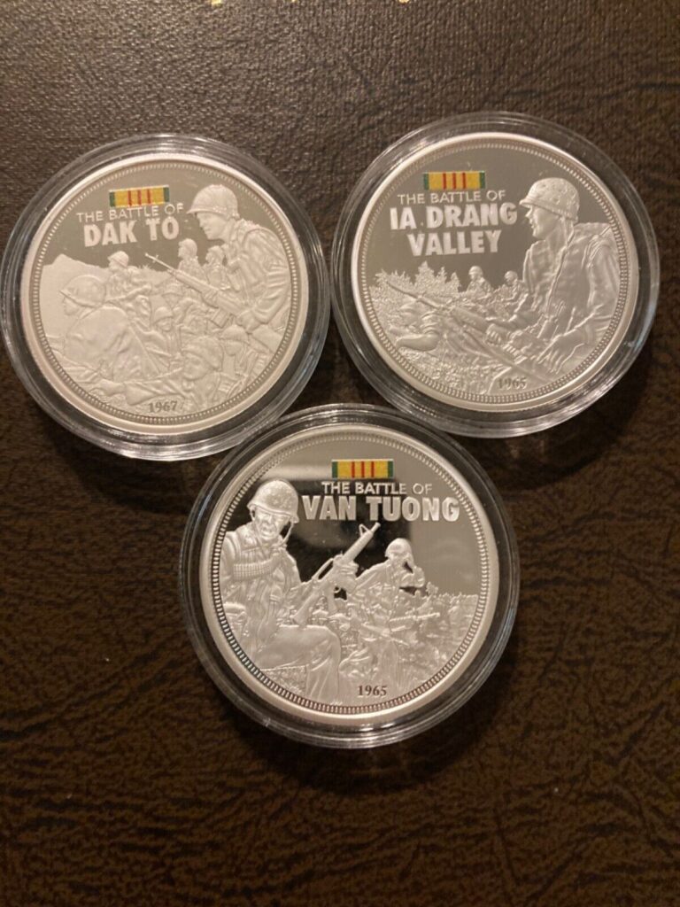 Read more about the article 3 Vietnam Proof Coins: Operation Oklahoma Hills  Battle of  Xuan Loc  Dong Hoi
