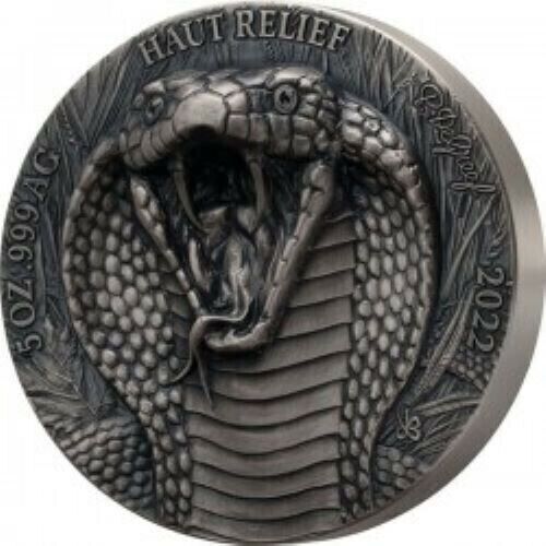 Read more about the article 2022 Ivory Coast Big 5 Asia King Cobra 5 oz Silver Coin – 999 Mintage