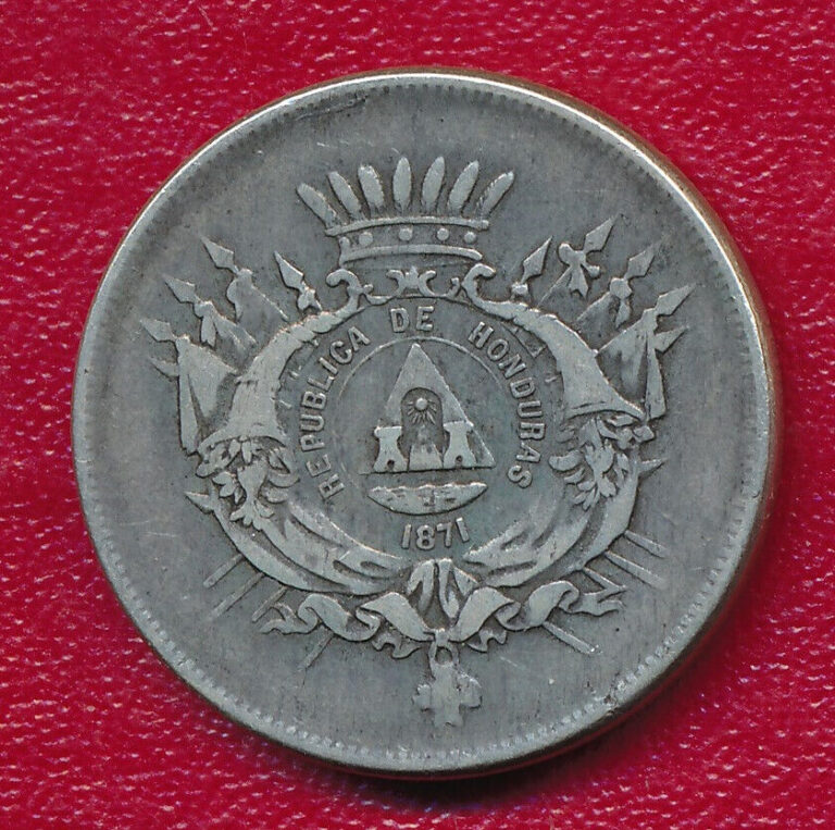Read more about the article HONDURAS 1871 50 CENTAVOS SILVER COIN **NICELY CIRCULATED** FREE SHIPPING!!
