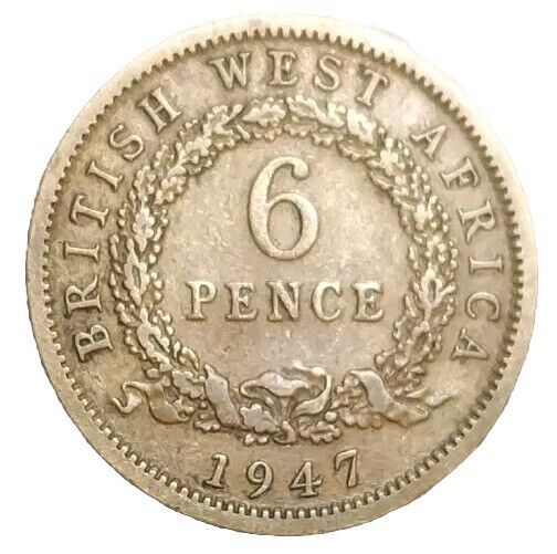 Read more about the article 1947 BRITISH WEST AFRICA 6 PENCE SCARCE COIN PIECE KM 22