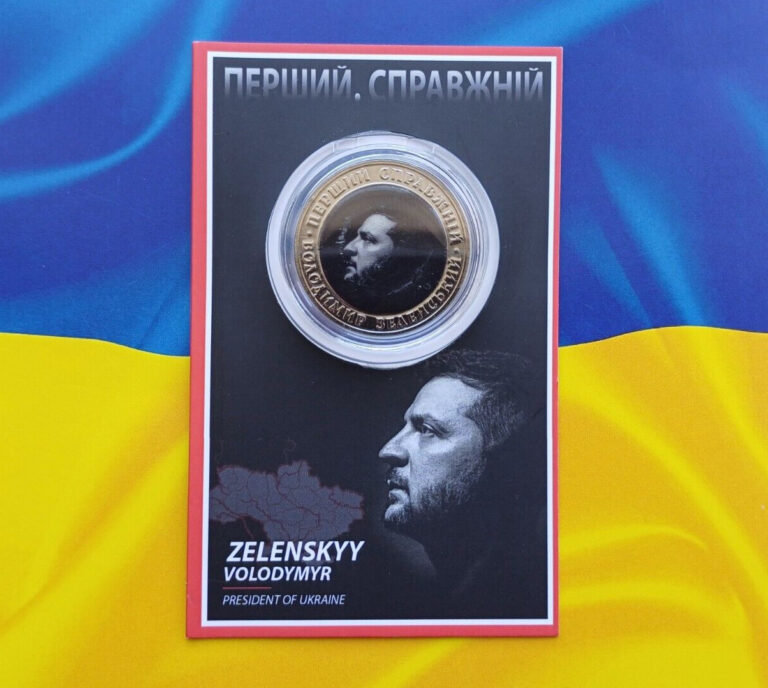 Read more about the article Souvenir coin 5 Karbovantsev UNC 2023 President of Ukraine Volodymyr Zelenskyi