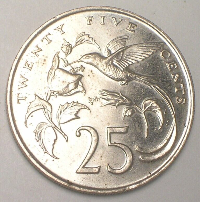 Read more about the article 1989 Jamaica Jamaican 25 Cents Hummingbird Coin XF