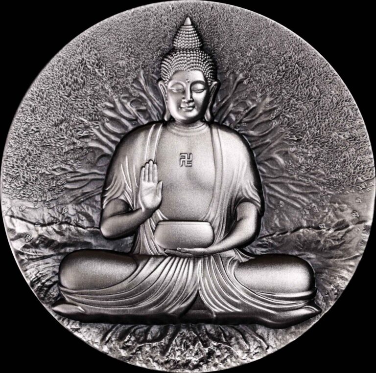 Read more about the article 2025 Gabon The Buddha Creator of Buddhism Coin 2 oz .999 Silver Antiqued Box/Coa