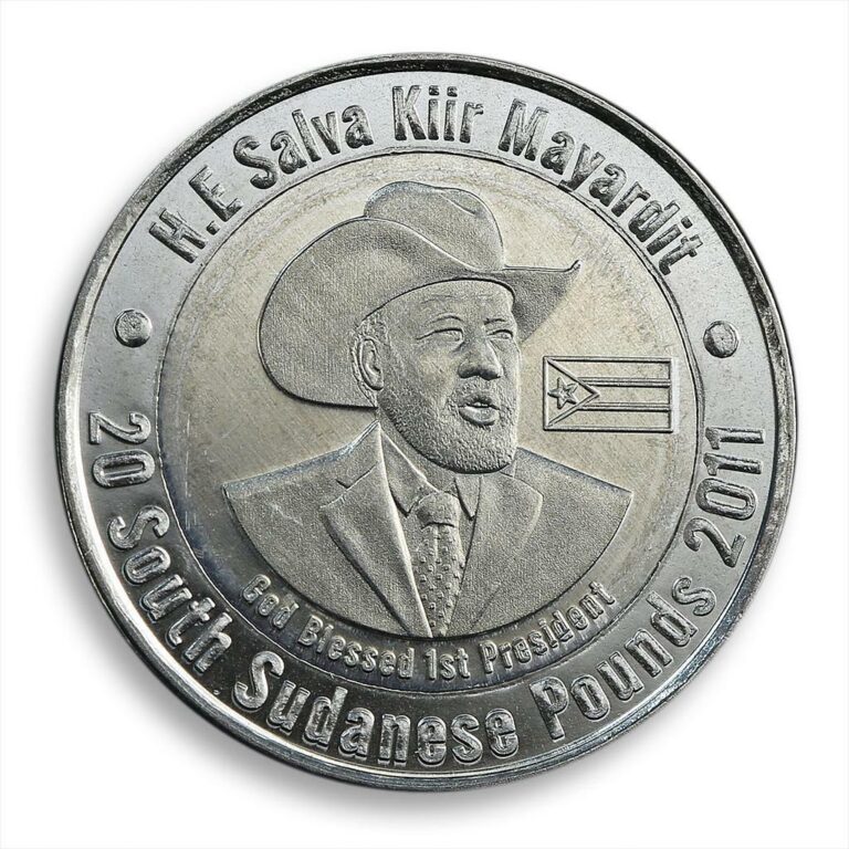 Read more about the article Southern Sudan a set of 2 coins 20 pounds First President 2011