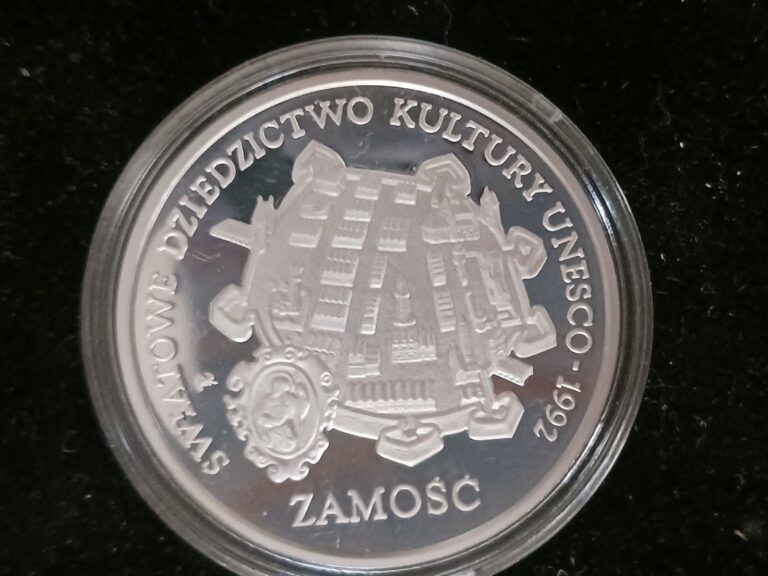 Read more about the article 1993 Poland 300 000zl “Zamosc” Proof Commemorative Silver Coin UNESKO Low Mint.