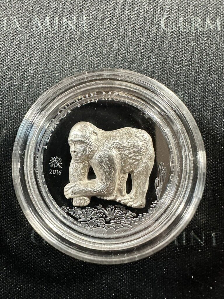 Read more about the article 2016 Mongolia 25 Grams Silver Proof Year of the Monkey 500 TogRog Mintage 2016