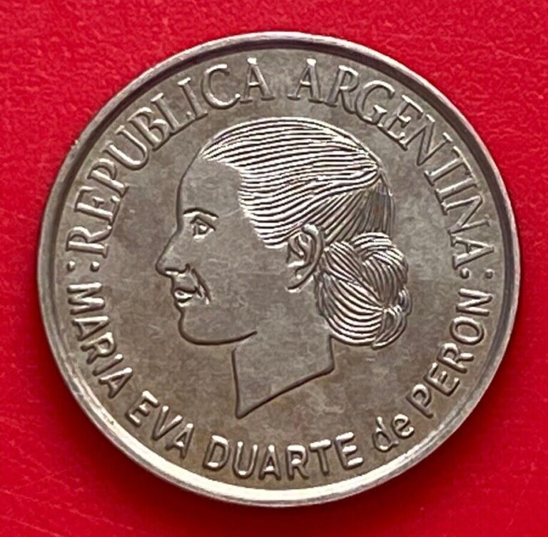 Read more about the article Argentina $2 pesos conmemorative coin 2002 Eva Duarte Peron (EVITA) SCARCE