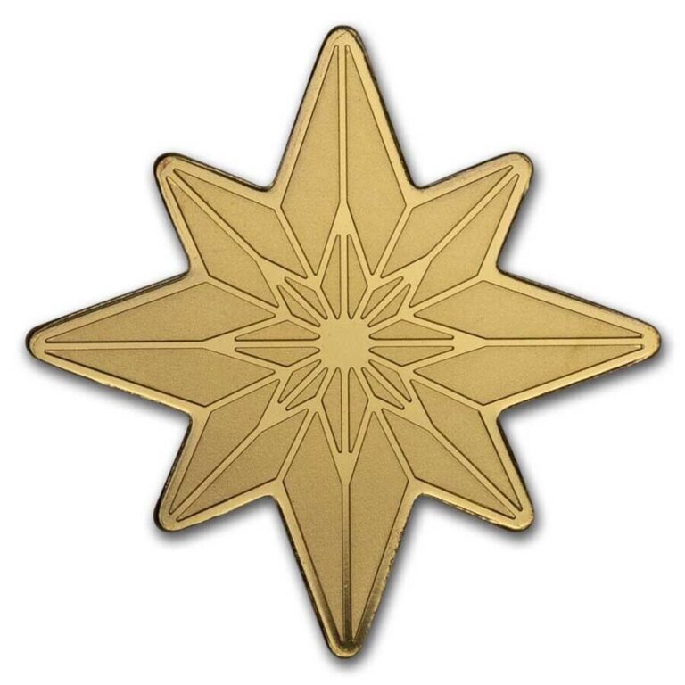 Read more about the article Palau 1/2 gram Gold $1 Golden Highlights Star Shaped Coin