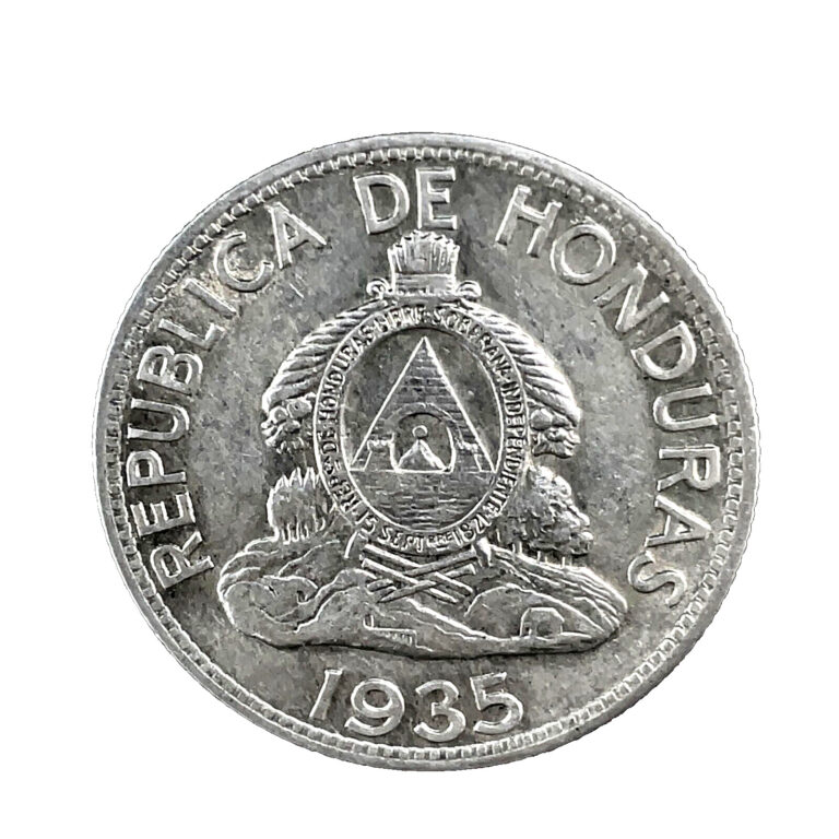 Read more about the article HONDURAS-1935 UN LEMPIRA  Lencas Leader  0.900 SILVER COIN #1 UNC. KM#75