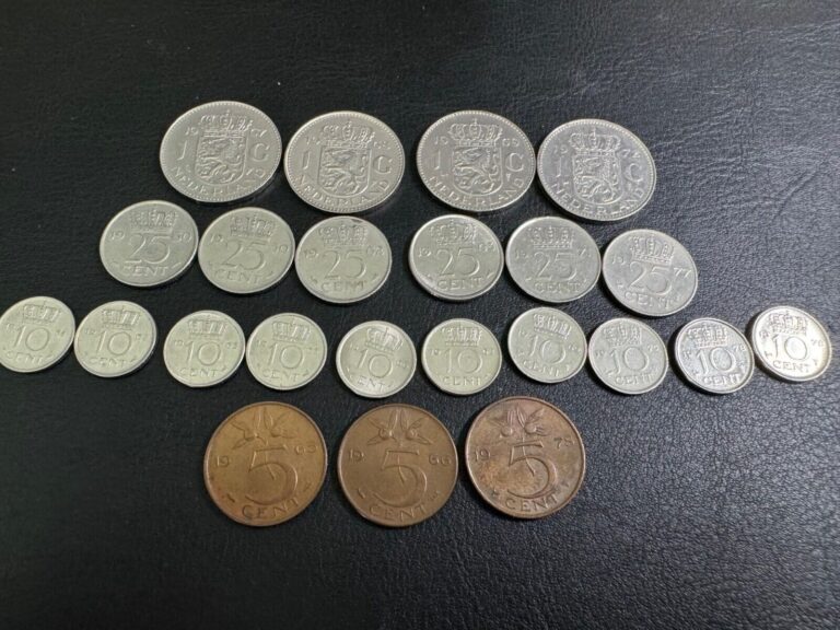 Read more about the article Netherlands Coins – Lot of 23  –  1950 – 1978 – SILVER INCLUDED