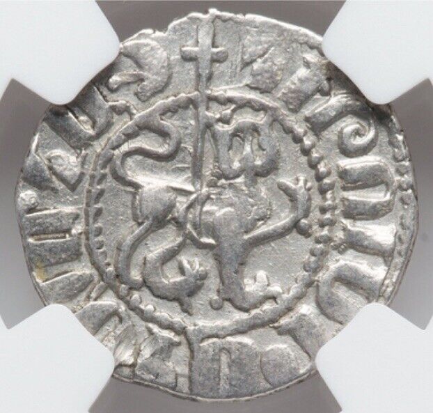 Read more about the article ARMENIA 1226-1270 AD Hetoum I  Silver Tram Coin Crusades Knights Templar  NGC AU