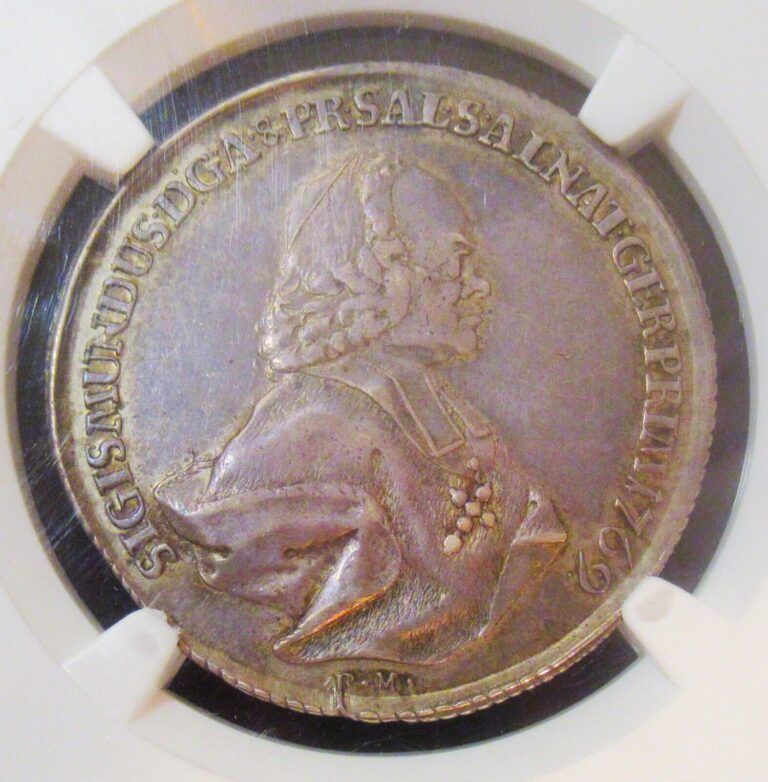Read more about the article Austria: Salzburg. Sigismund III Silver Medal 1769 AU53 NGC.