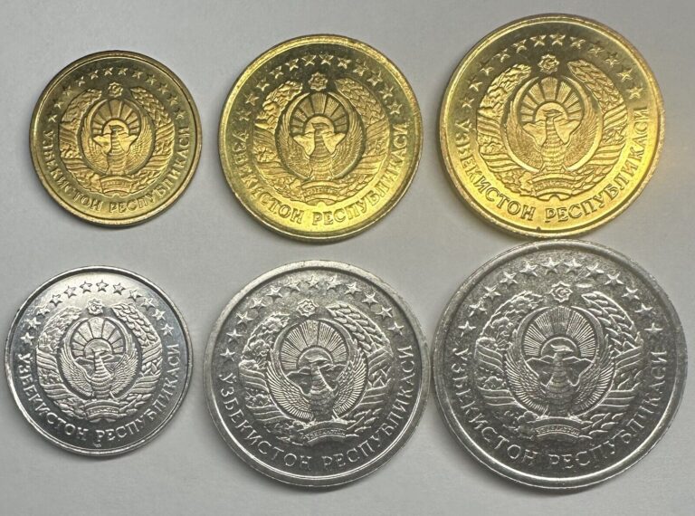 Read more about the article Uzbekistan 1994 Set Of 6 Coins 1  3  5  10  20  50 Tiyin AU/UNC Lot#U1