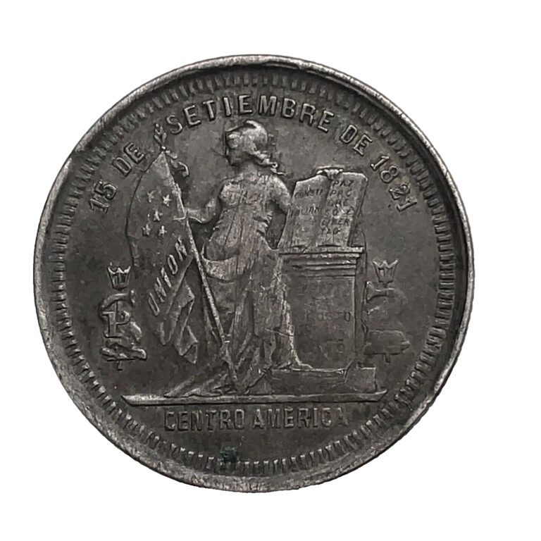 Read more about the article HONDURAS 1885/4 25 Centavos Error Double Die Original Tone AU. Silver Coin KM#50