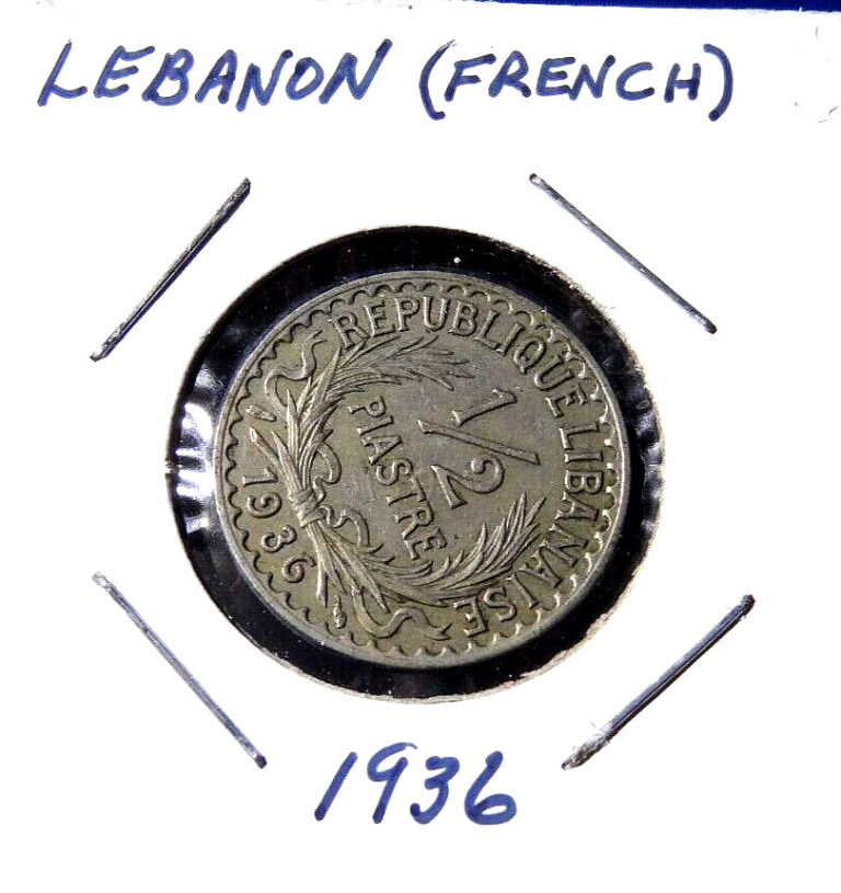 Read more about the article 1936 – LEBANON French) KM 9 1/2 Píastre World Coin