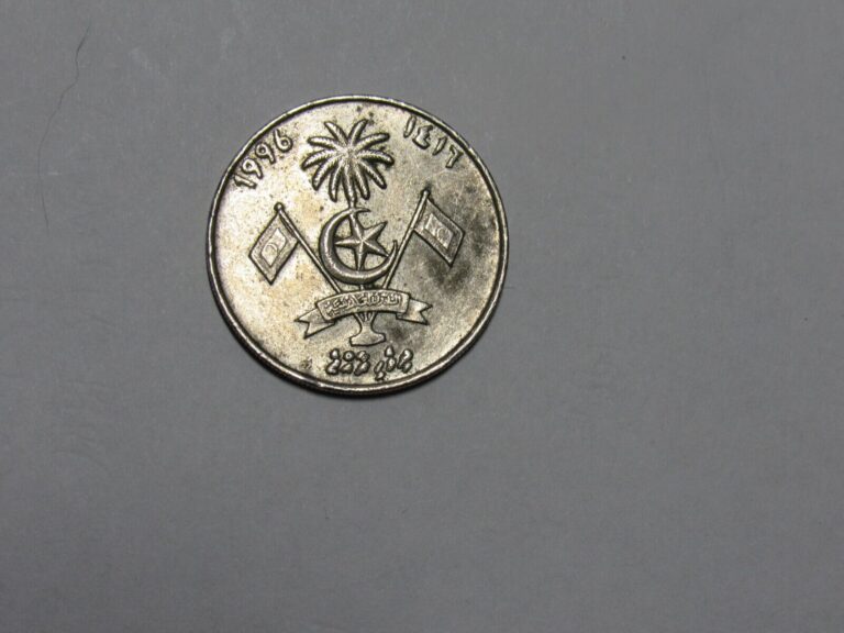 Read more about the article Maldives Coin – 1996 1 Rufiyaa – Circulated  spots  rim dings