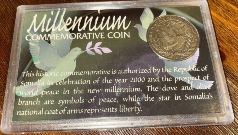 Read more about the article 2000 Millennium Commemorative Somalia $10 Coin For World Peace W/COA