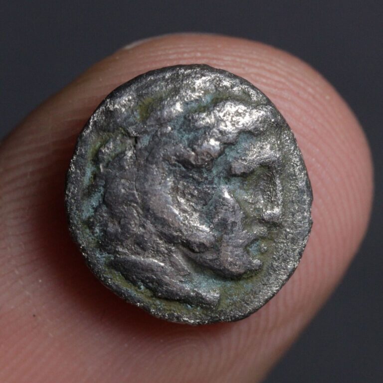 Read more about the article Alexander the Great Obol Ancient Greek Silver Tiny Coin 11.5mm 330BC