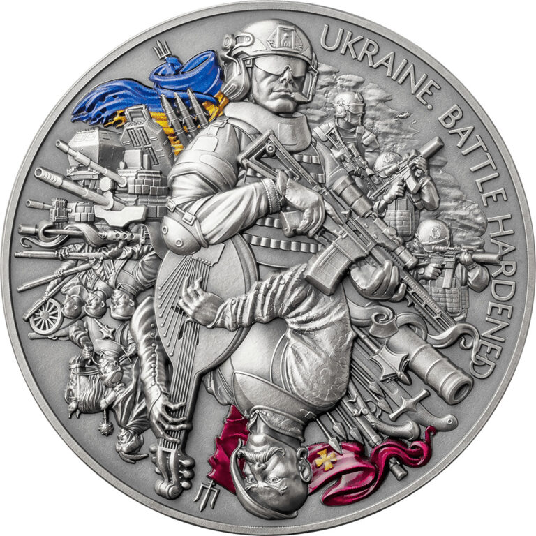 Read more about the article 2024 Ghana Ukraine Battle Hardened 2oz Silver Antiqued High Relief Coin