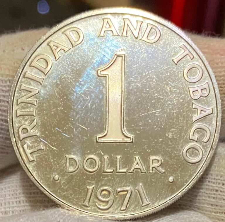 Read more about the article Trinidad and Tobago  1971 36 mm Dollar Coin ~93 ¢ Tracked shipping