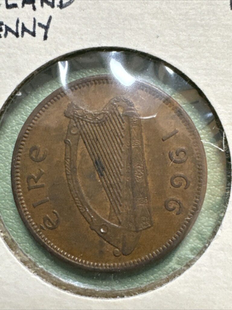 Read more about the article 1966 Irish Halfpenny  1/2p coin  – Brown